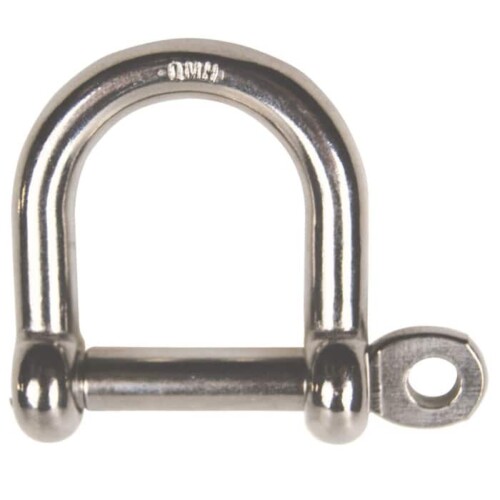 Stainless Steel Wide Jaw Dee Shackle with Screwed Collar Pin